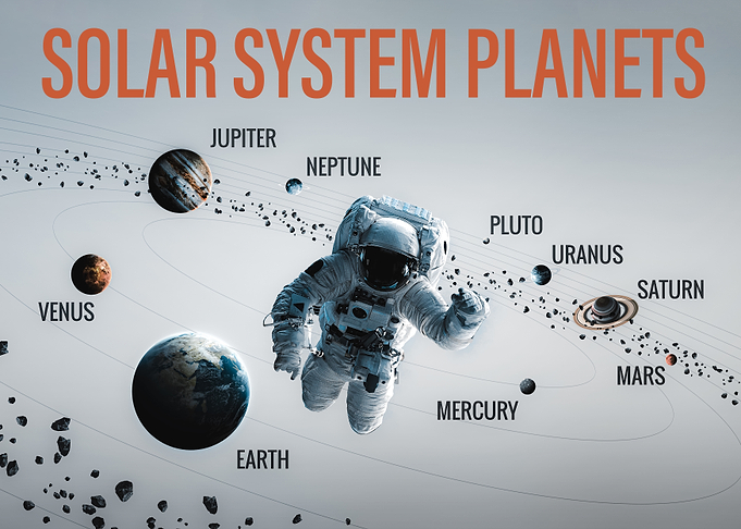 Solar System Planets Educational Poster
