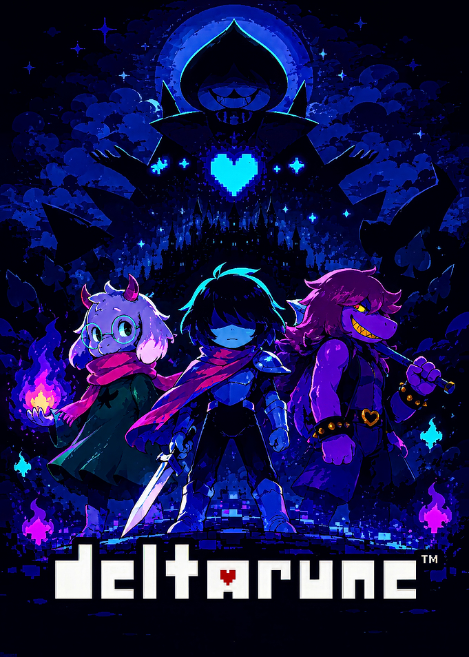 Deltarune Main Characters Poster