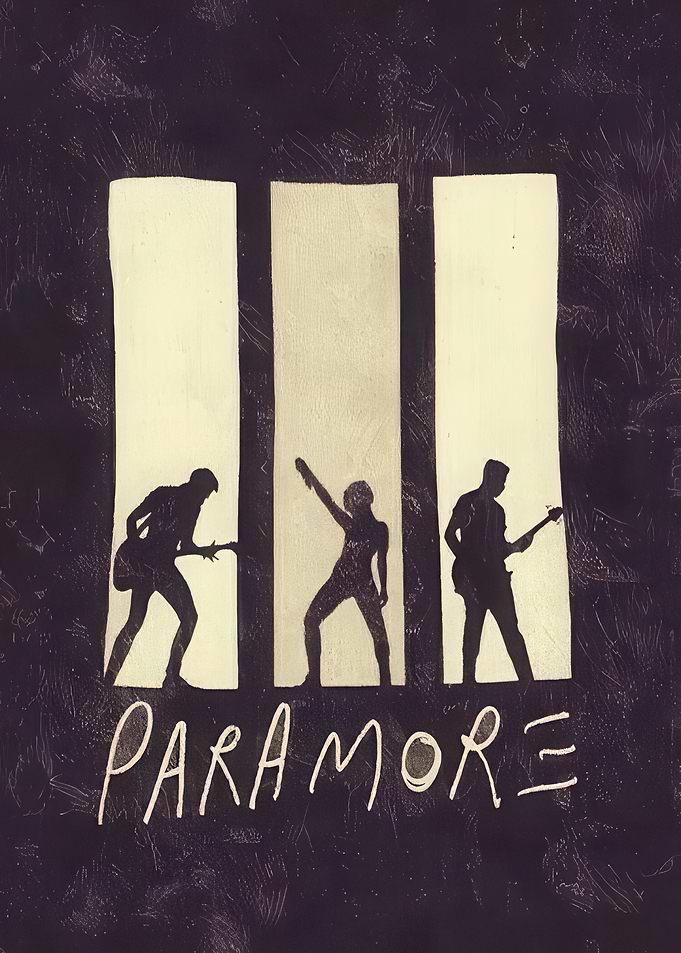 Paramore Band Silhouette Graphic Art