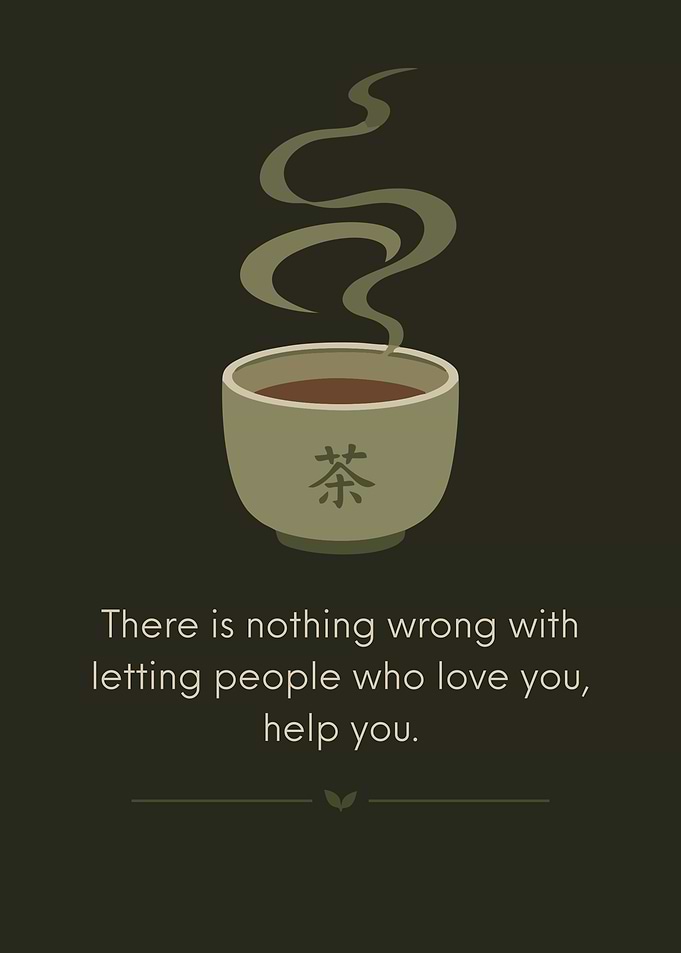 Minimalist Tea Cup Quote Poster | Inspirational Zen Wall Art for Mindfulness