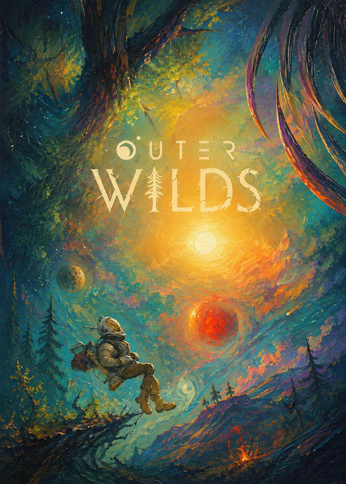 Outer Wilds Astronaut Painting