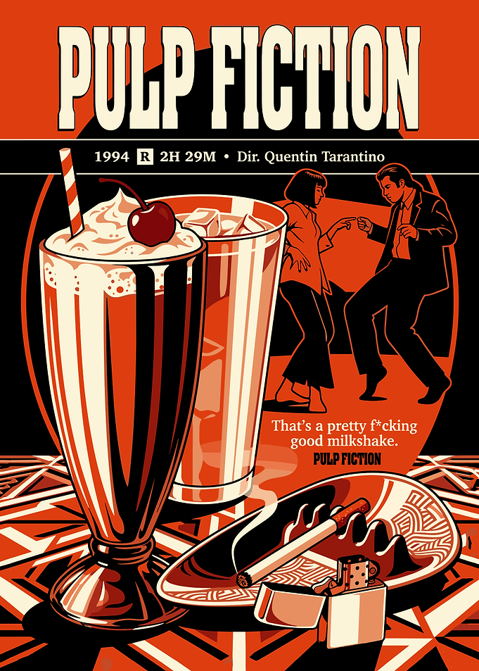 Pulp Fiction Milkshake Movie Poster