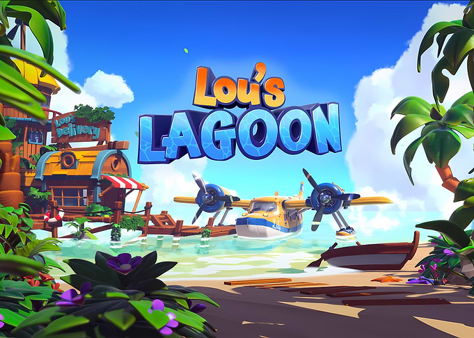 Lou's Lagoon Game Title Screen