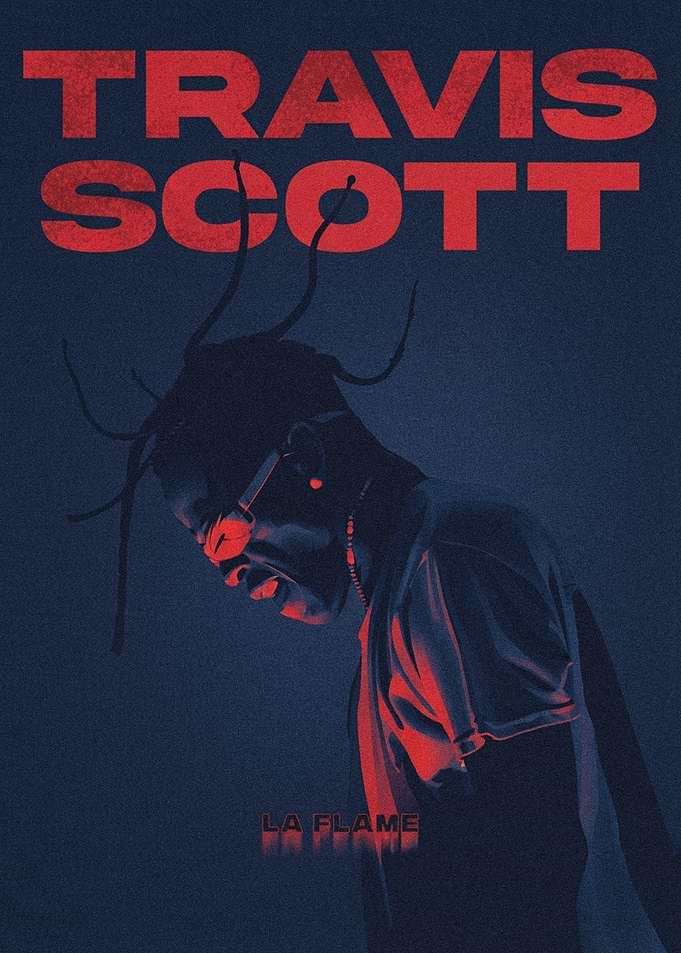 Travis Scott La Flame Poster
