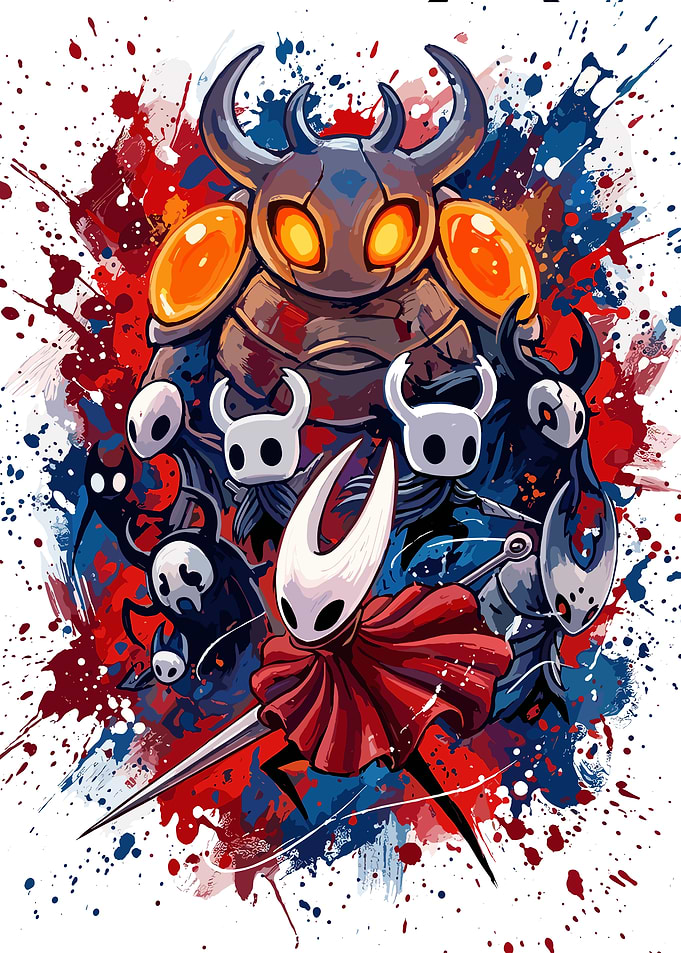 Hollow Knight Characters Watercolor Art