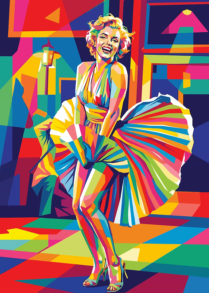 Pop Art Marilyn Monroe Illustration