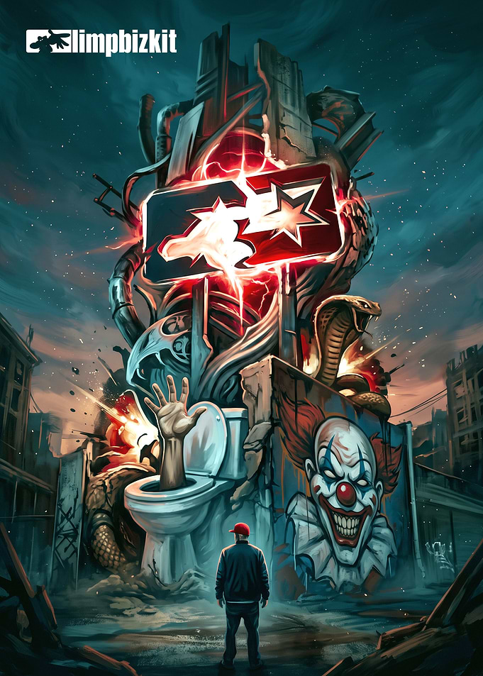 Limp Bizkit Surreal Urban Art Poster