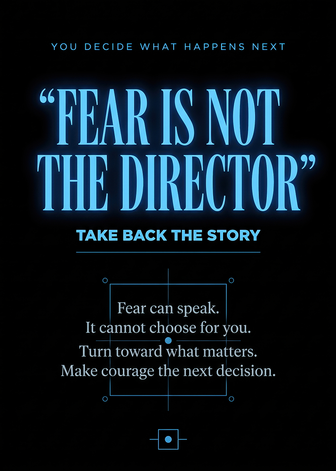Inspirational Quote Poster: Fear Is Not The Director