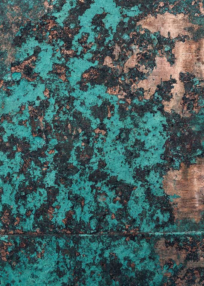 Weathered Oxidized Copper Metal Texture