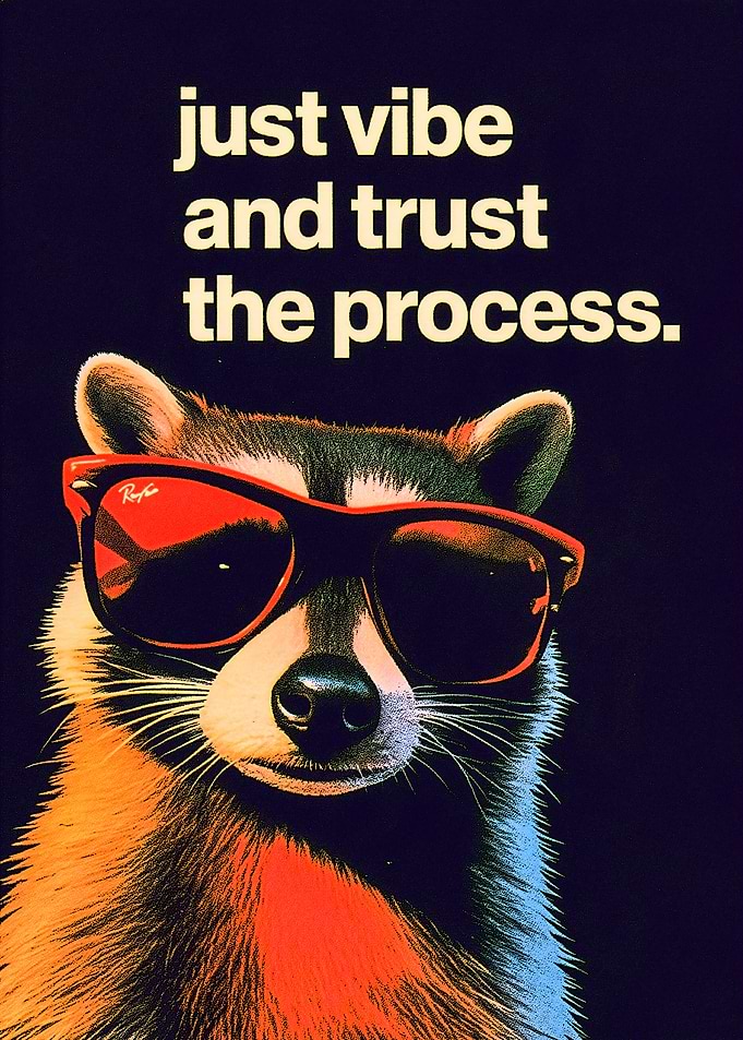 Cool Raccoon Vibe Poster