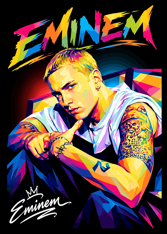 Eminem Colorful Pop Art Portrait