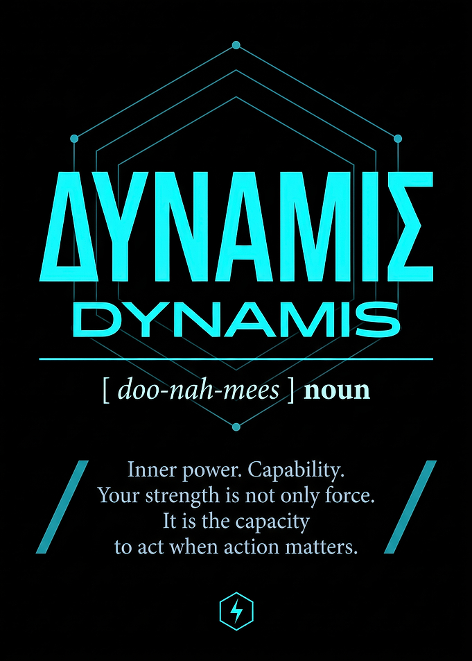 Dynamis Inspirational Definition Poster