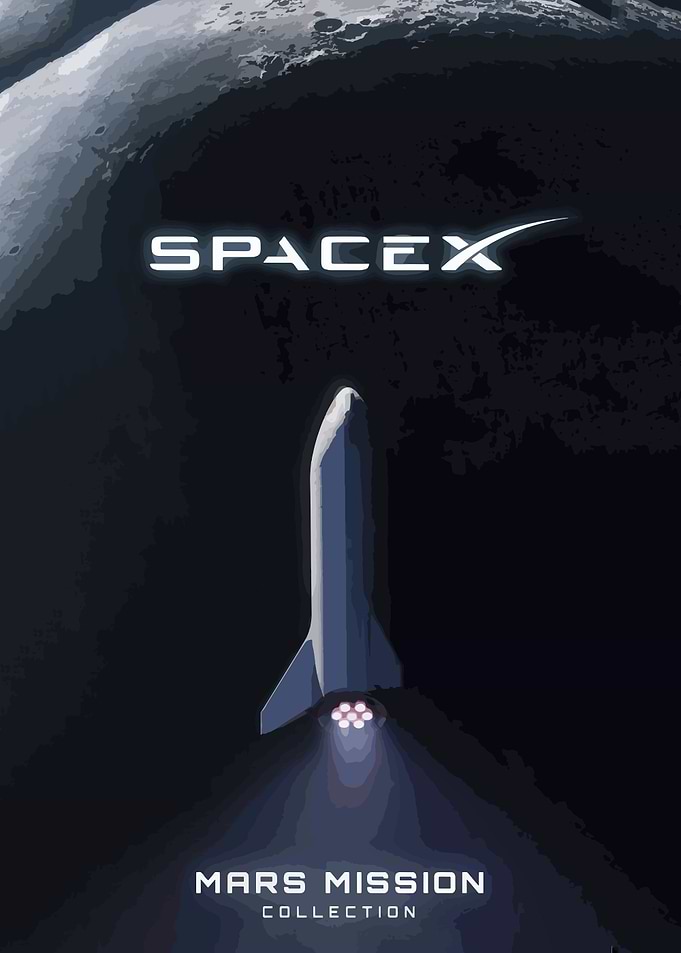 SpaceX Mars Mission Poster