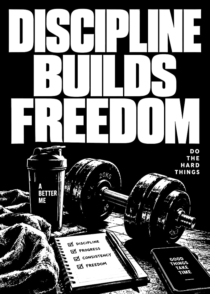 Discipline Builds Freedom Motivational Poster