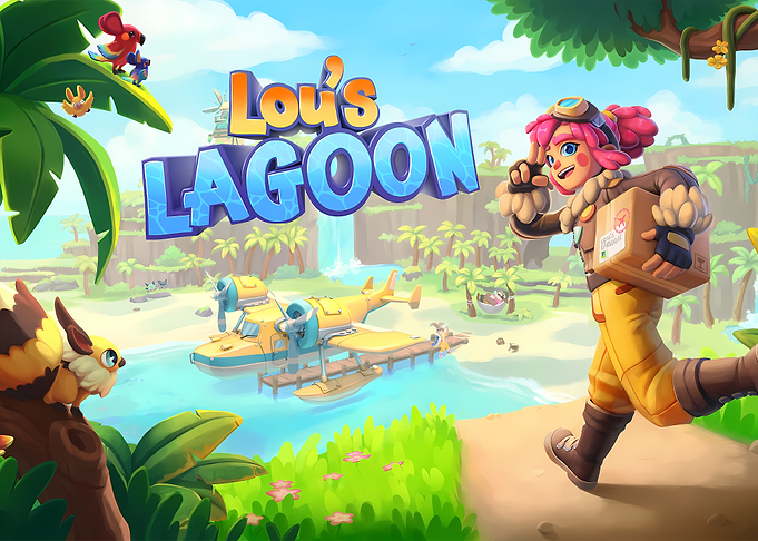 Lou's Lagoon Video Game Key Art