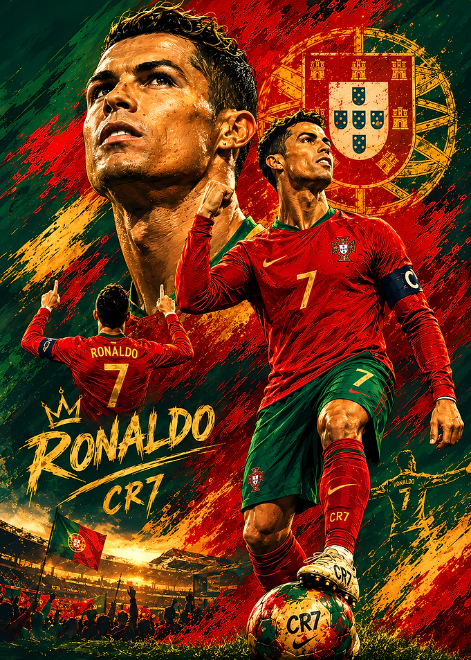 Cristiano Ronaldo Portugal Soccer Poster