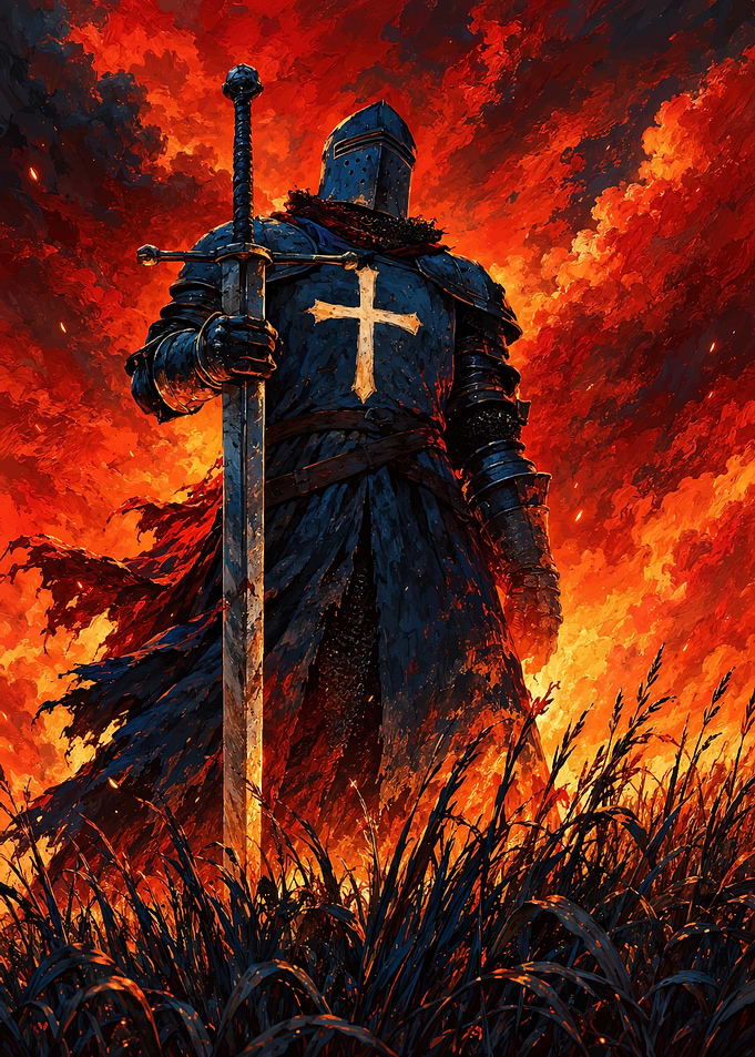 Crusader Knight in Battlefield