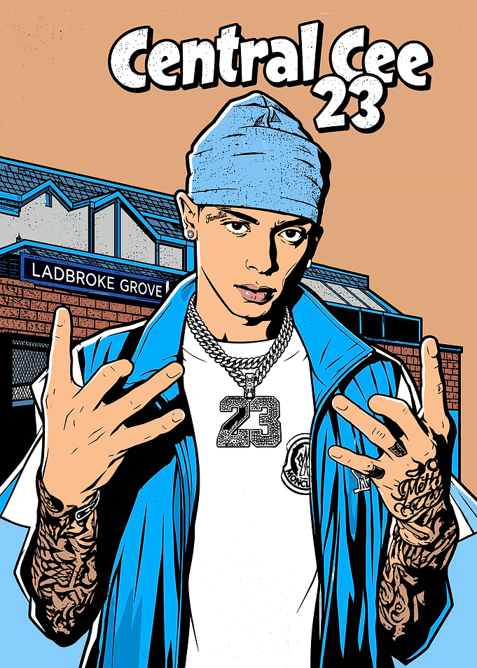 Central Cee Ladbroke Grove Illustration