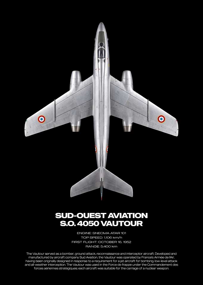 Sud-Ouest Aviation S.O. 4050 Vautour Poster