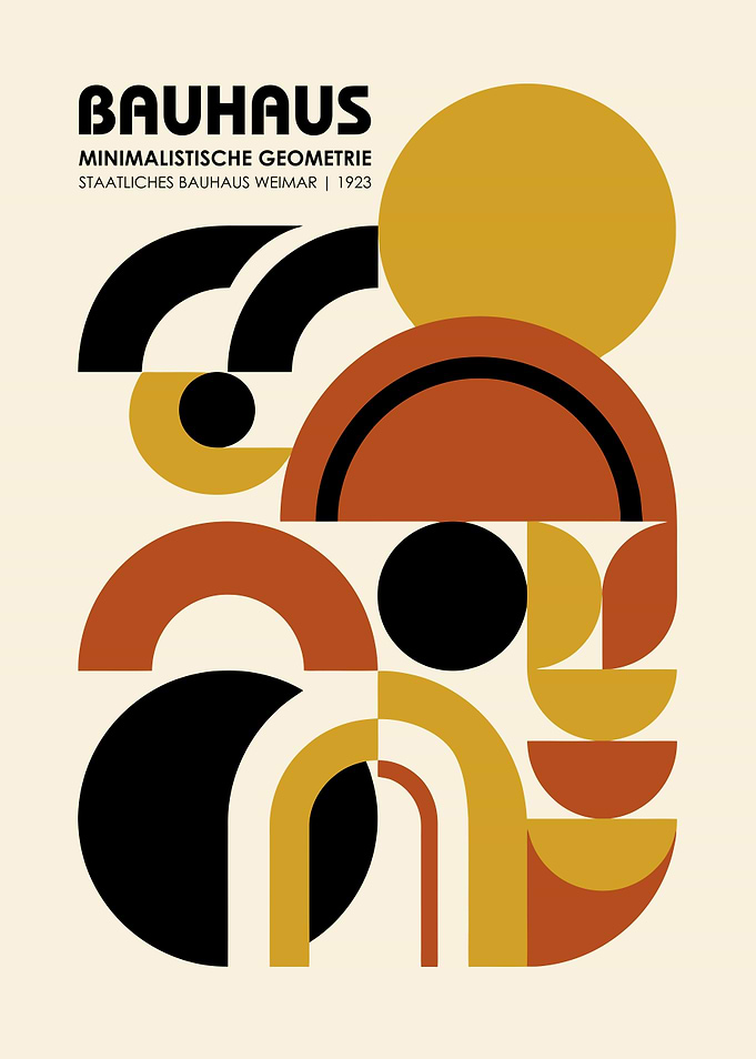 Bauhaus Minimalist Geometric Poster