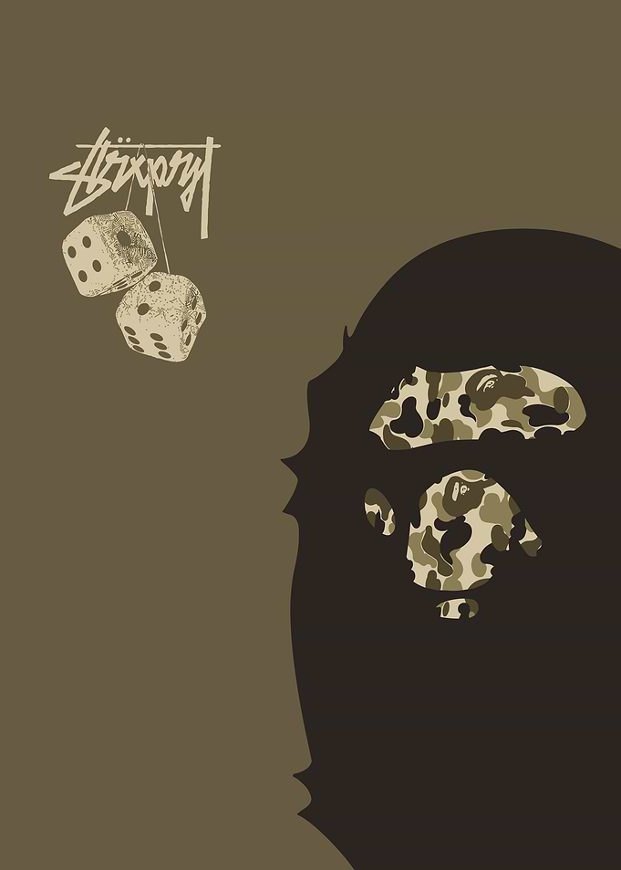 Stussy and Bape Collaboration Graphic