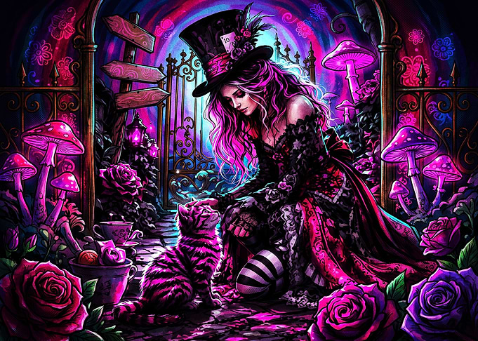 Mad Hatter and Cheshire Cat Fantasy