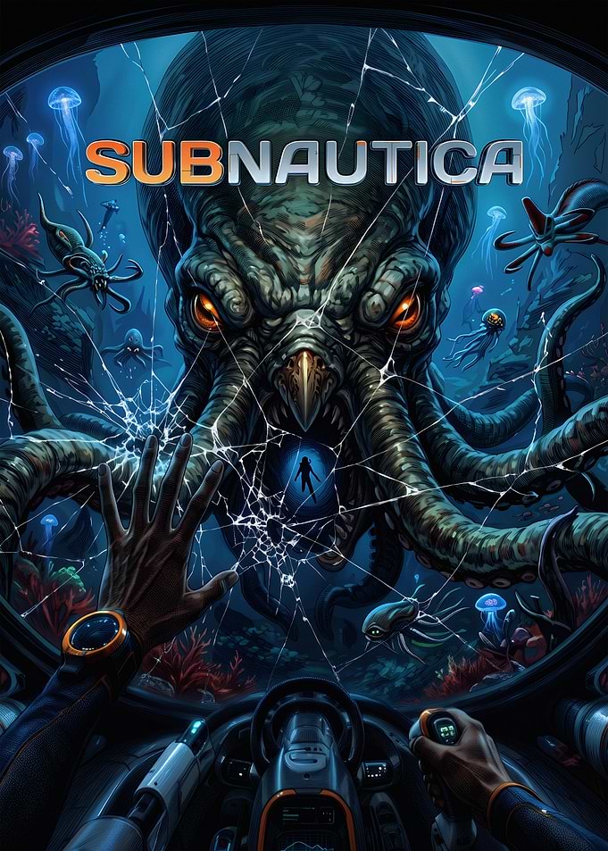 Subnautica Kraken Attack Poster