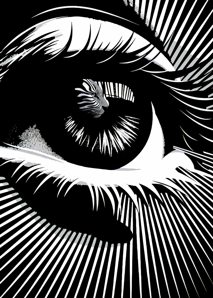 Tiger Reflection in Human Eye