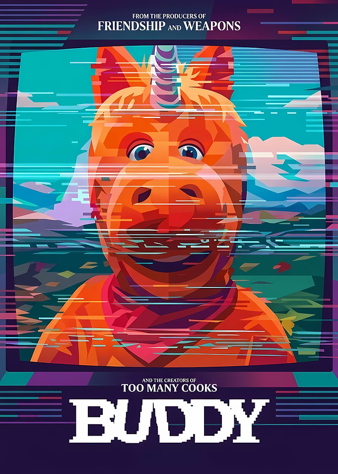 Buddy Retro Glitch TV Poster