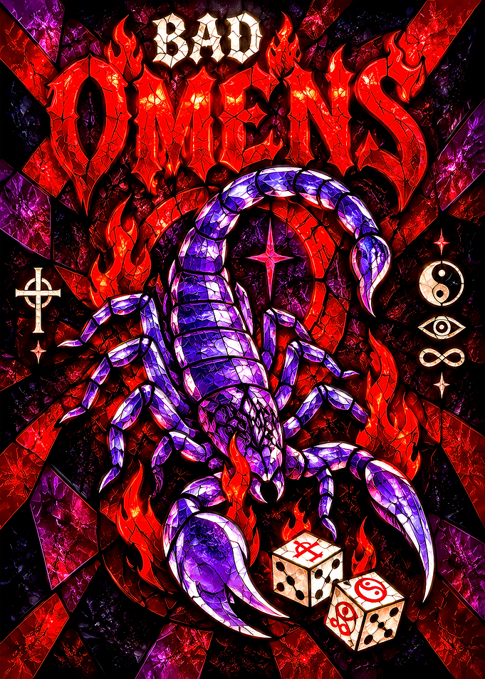 Bad Omens Stained Glass Scorpion Art