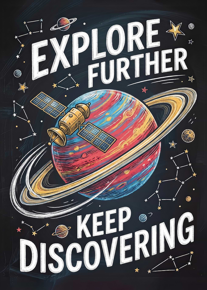 Explore Further Space Inspirational Motivational Poster