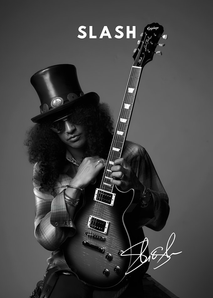 Slash with Epiphone Les Paul Guitar