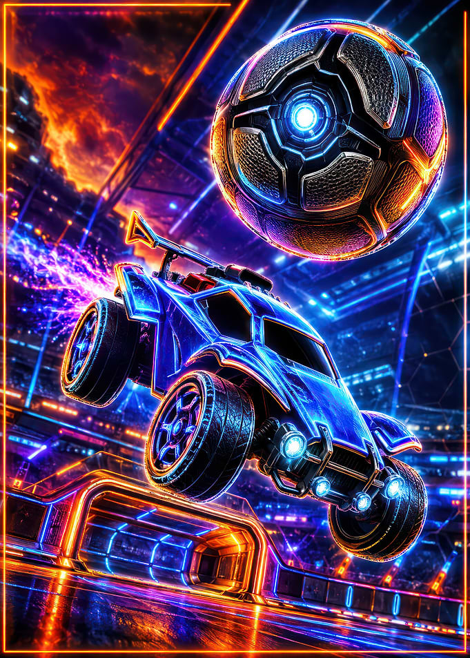 Rocket League Octane Car Aerial Shot