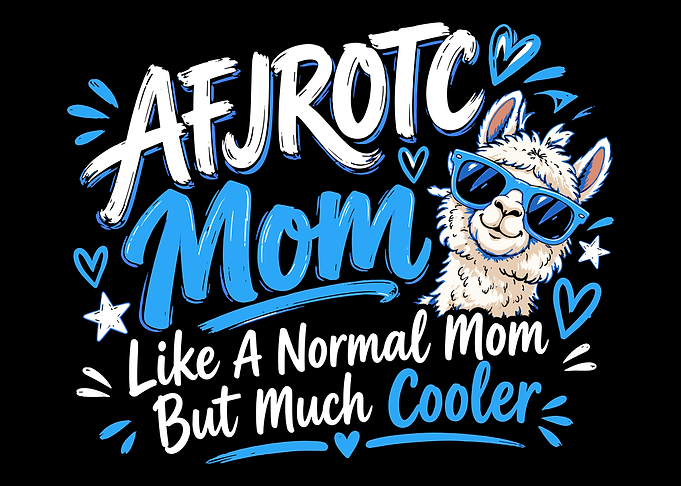 AFJROTC Mom Llama Graphic Design