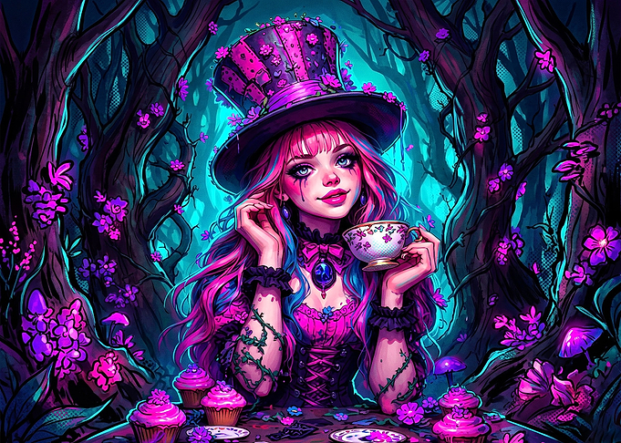 Mad Hatter Tea Party Fantasy Art