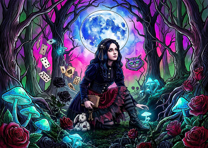 Gothic Alice in Wonderland Fantasy Art