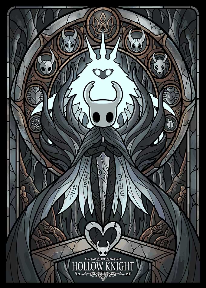 Hollow Knight Stained Glass Art