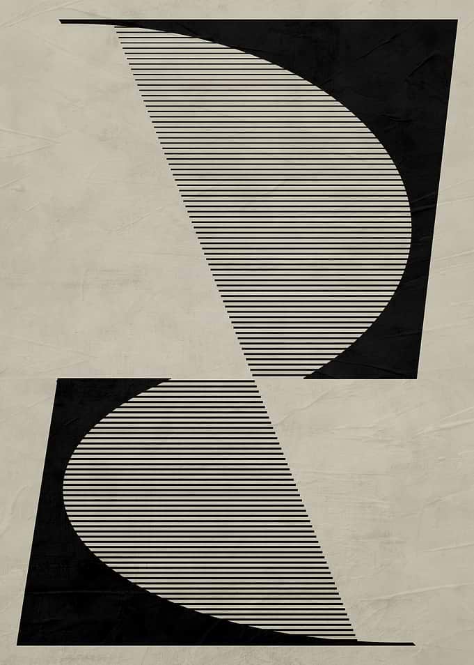 Minimalist Abstract Geometric Line Art
