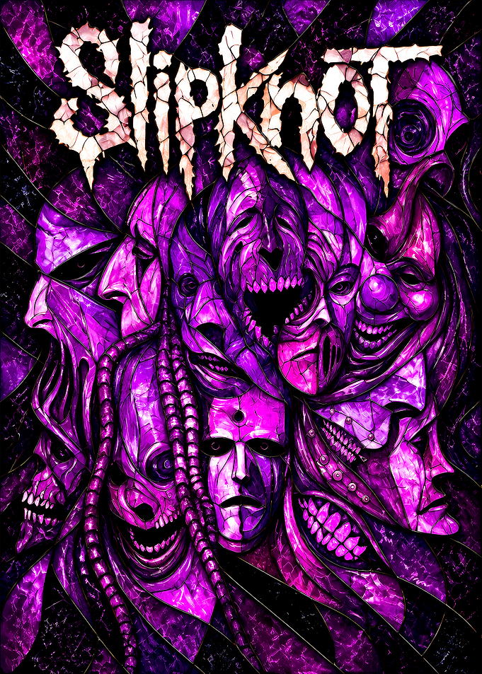 Slipknot Stained Glass Style Poster
