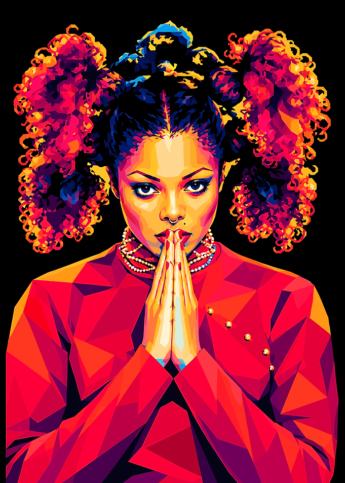 Janet Jackson Pop Art Portrait