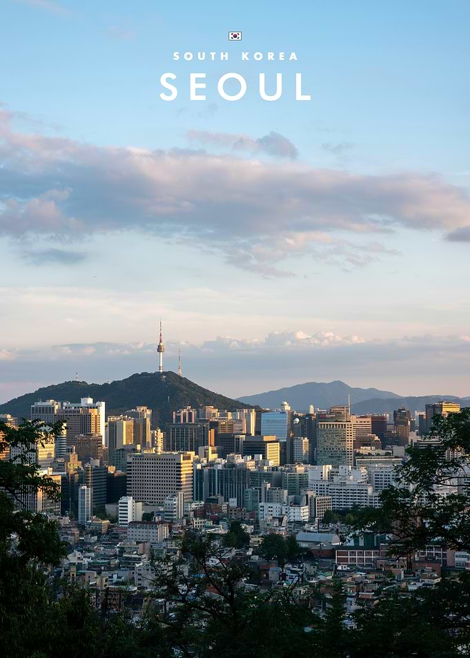 Seoul South Korea Cityscape Poster