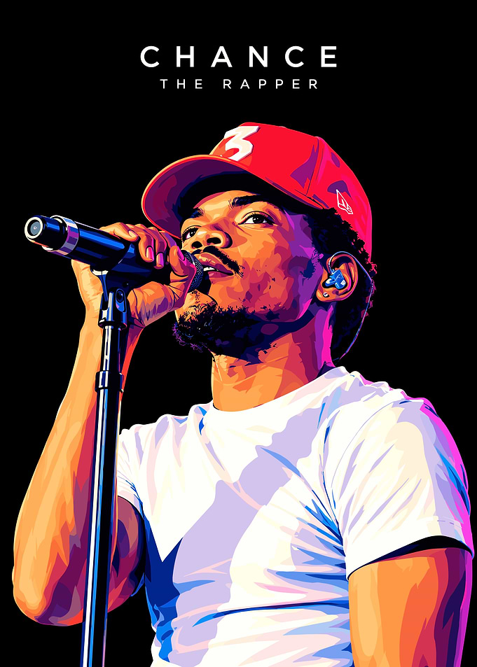 Chance the Rapper Pop Art Portrait