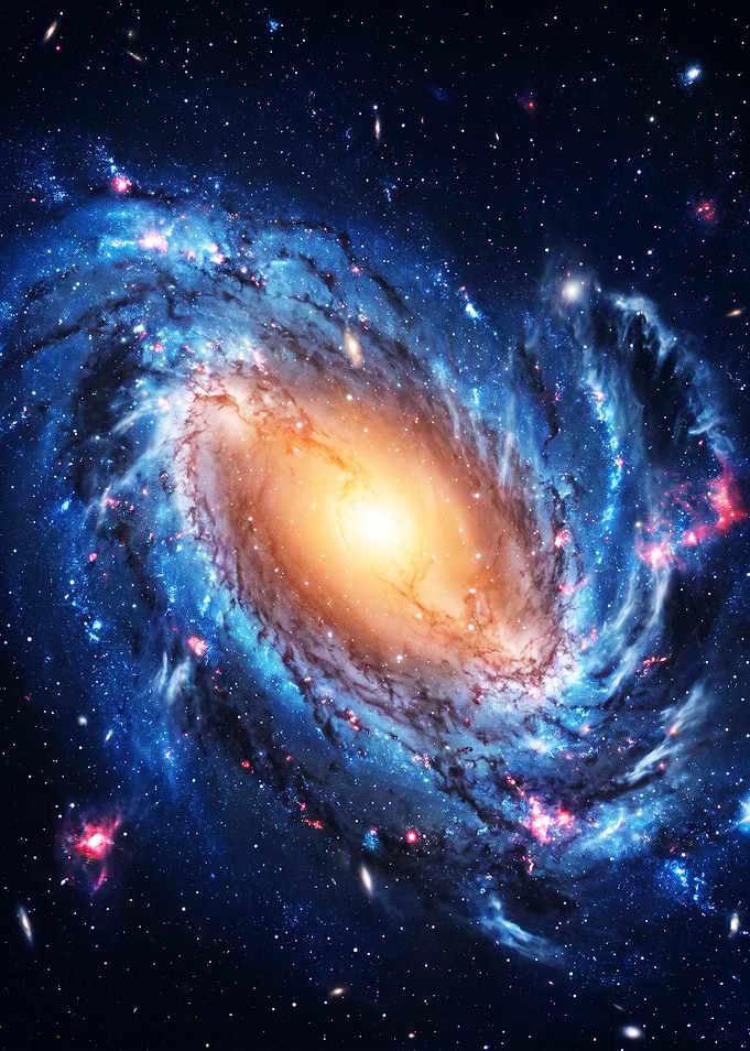 Vibrant Spiral Galaxy in Deep Space