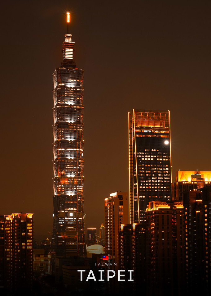 Taipei 101 Skyline at Night