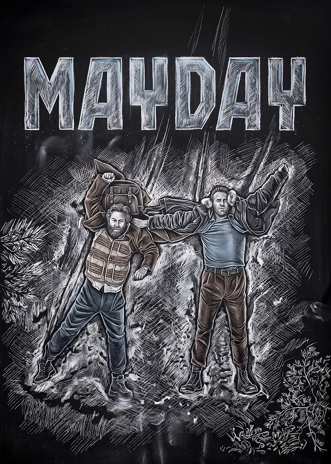 Mayday Chalk Art Poster