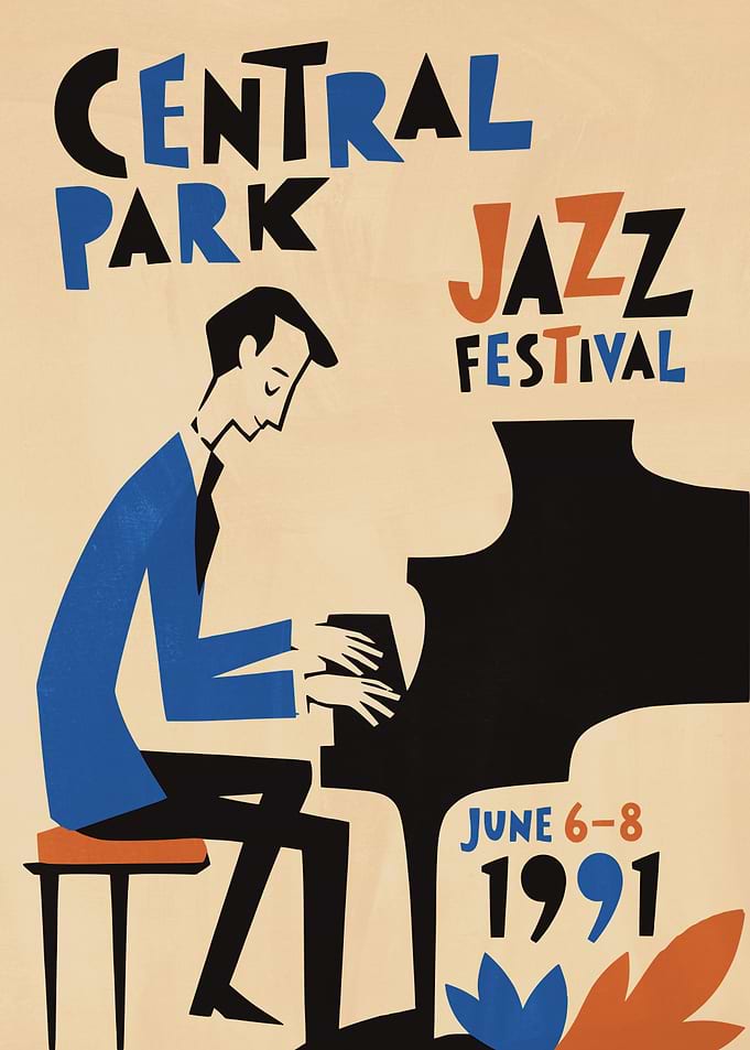 Central Park Jazz Festival 1991 Poster