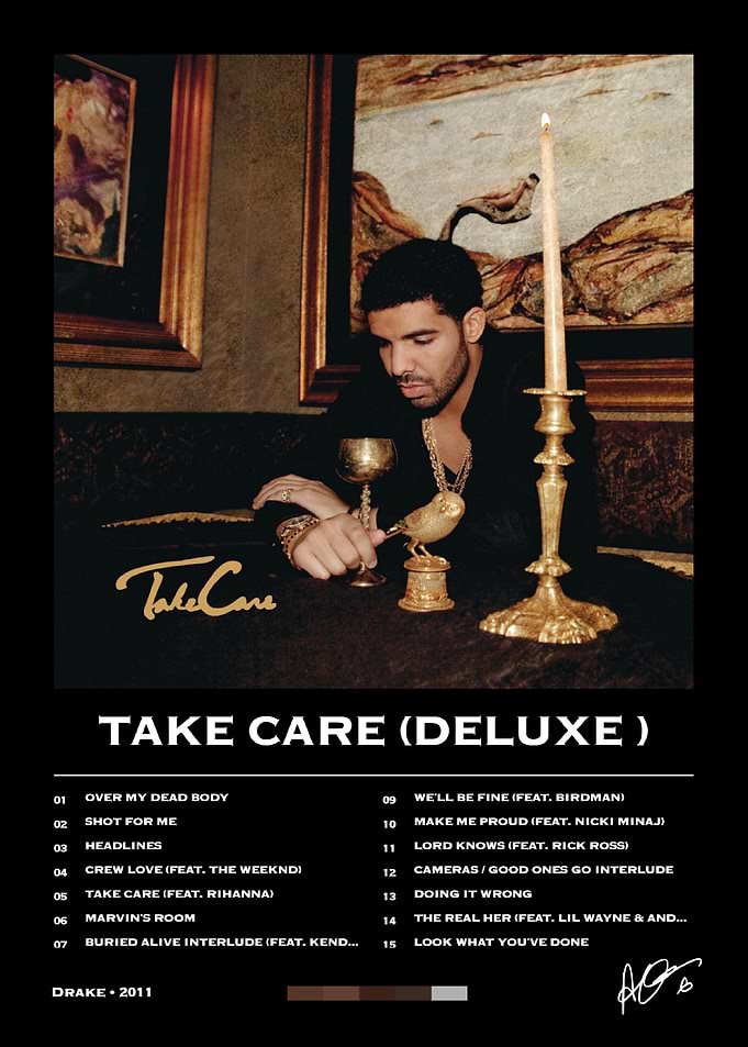 Drake Take Care Deluxe Album Poster