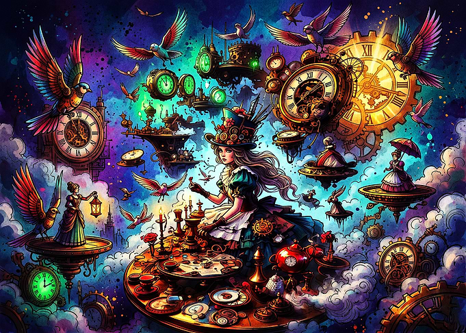 Alice in Wonderland Steampunk Fantasy Art