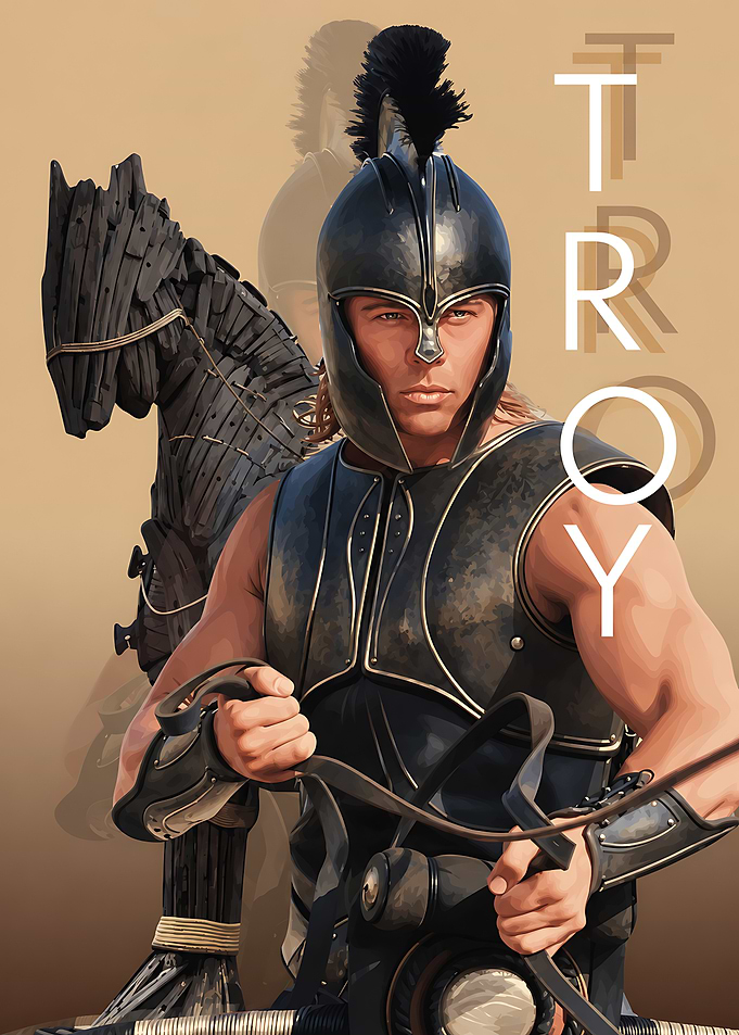 Achilles and the Trojan Horse Poster