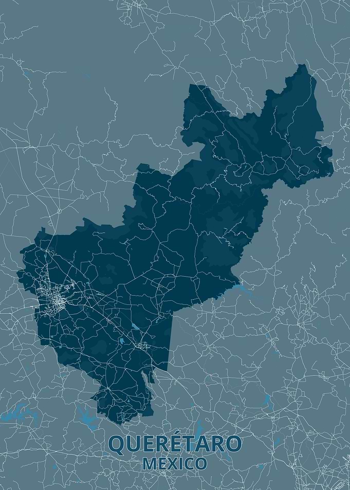 Map of Queretaro Mexico
